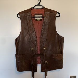 Leather and suede vest size M